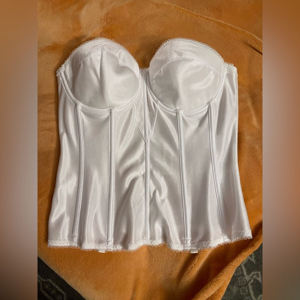 Dominique Satin underwire White Bustier 34D